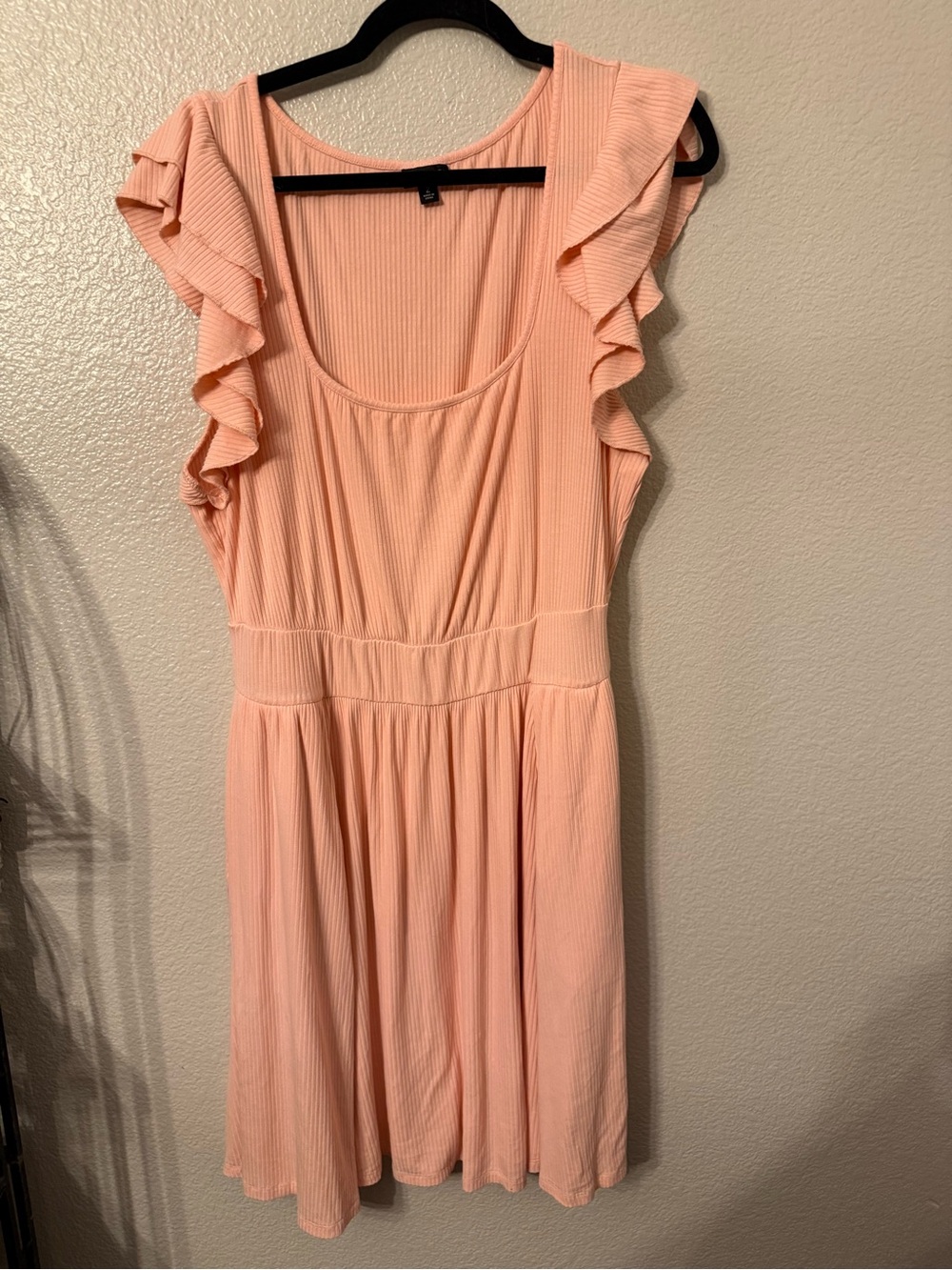 Torrid Flutter Sleeve Scoop Neck Women's Dress in Peach